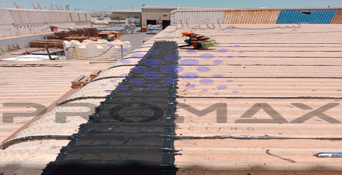 Naffco Brass Light Office - metal roof waterproofing project by Promax in Dubai, UAE